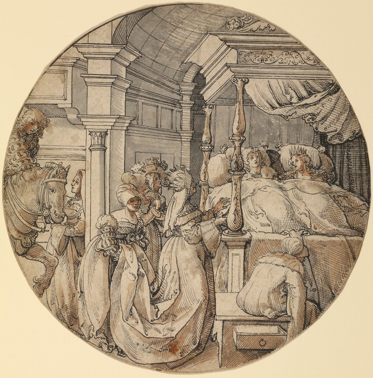 Bröllopsscen av Jörg Breu the Elder