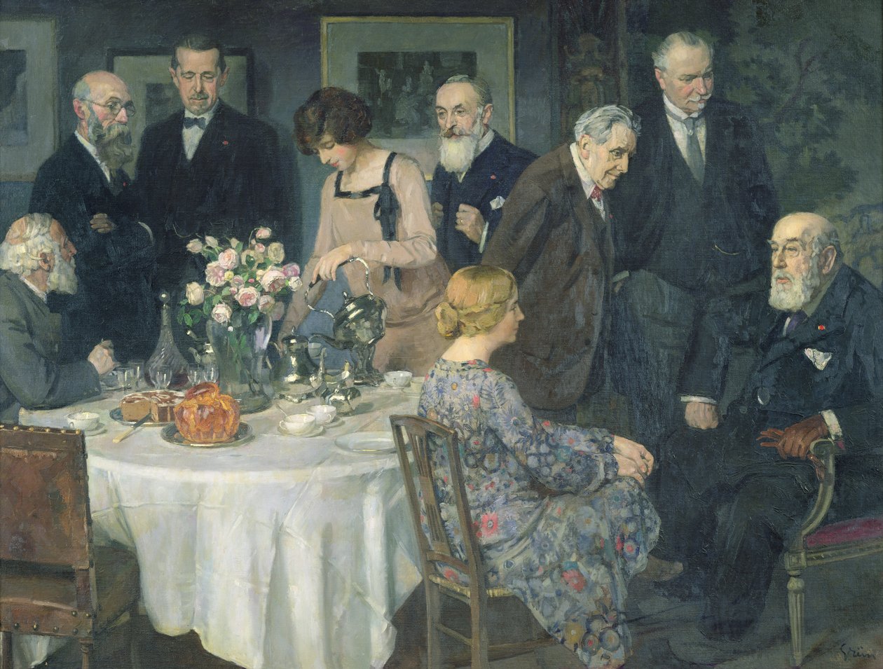 En grupp konstnärer, 1929 av Jules Alexandre Gruen or Grun