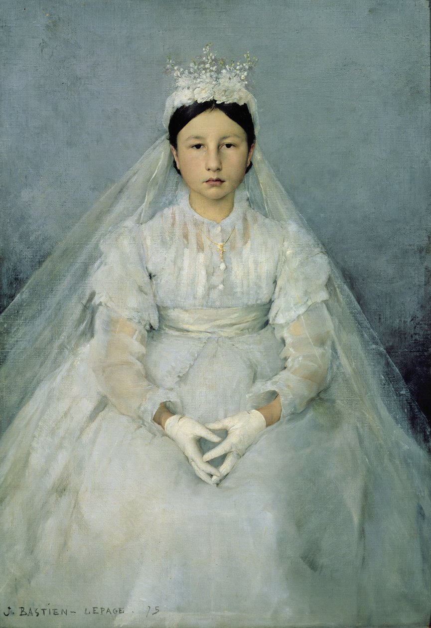 Den unge kommunikatören, 1875 av Jules Bastien Lepage