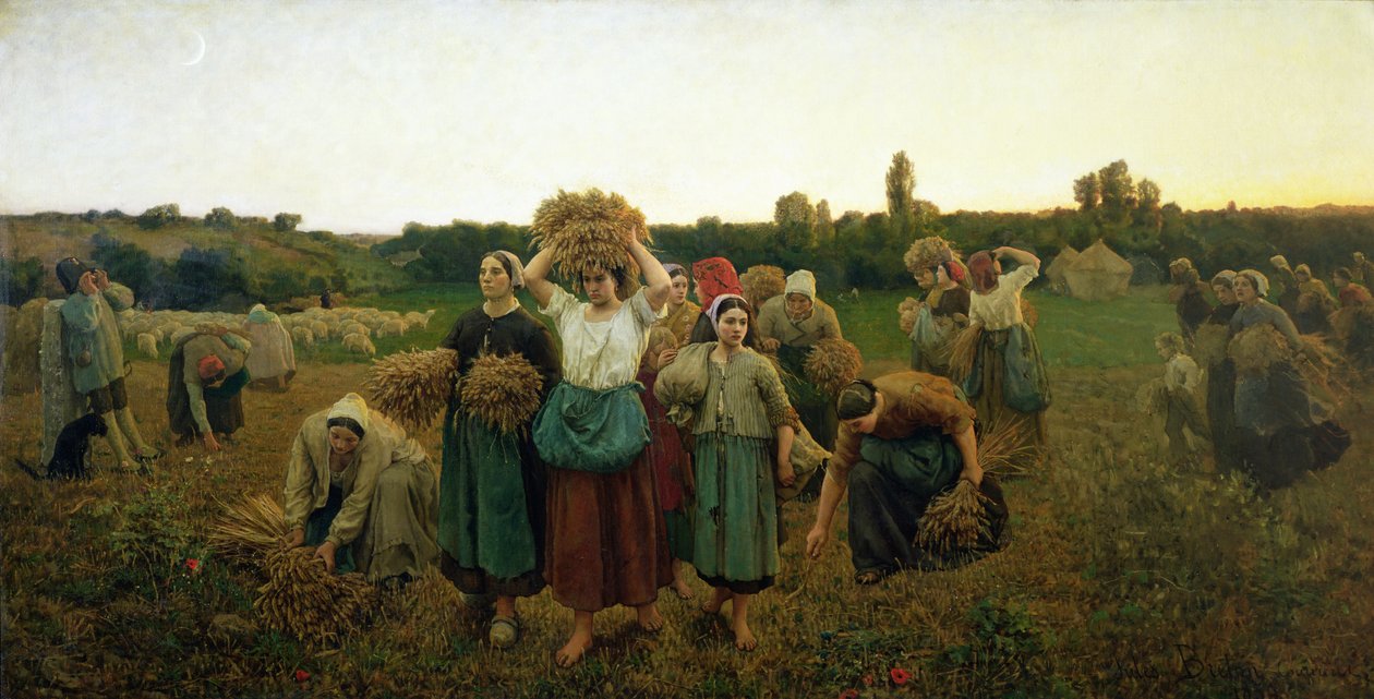 Calling in the Gleaners, 1859 av Jules Breton