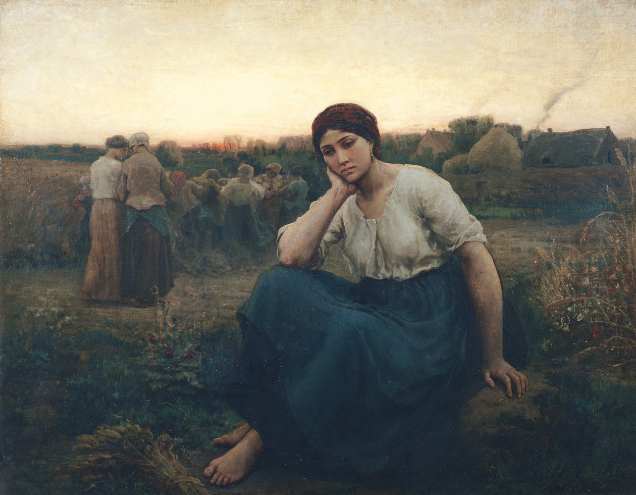 Afton, 1860 av Jules Breton