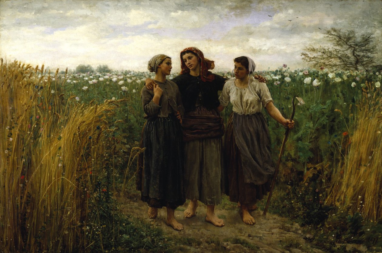 Återvänder från fälten, 1871 av Jules Breton