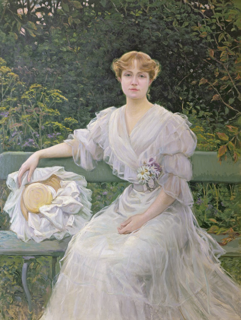 Porträtt av Marguerite Durand (1864-1936) 1897 av Jules Cayron