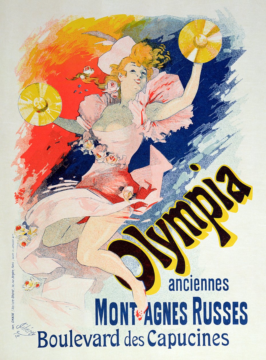 Affisch för Olympia, Boulevard des Capucines, 1892 av Jules Cheret