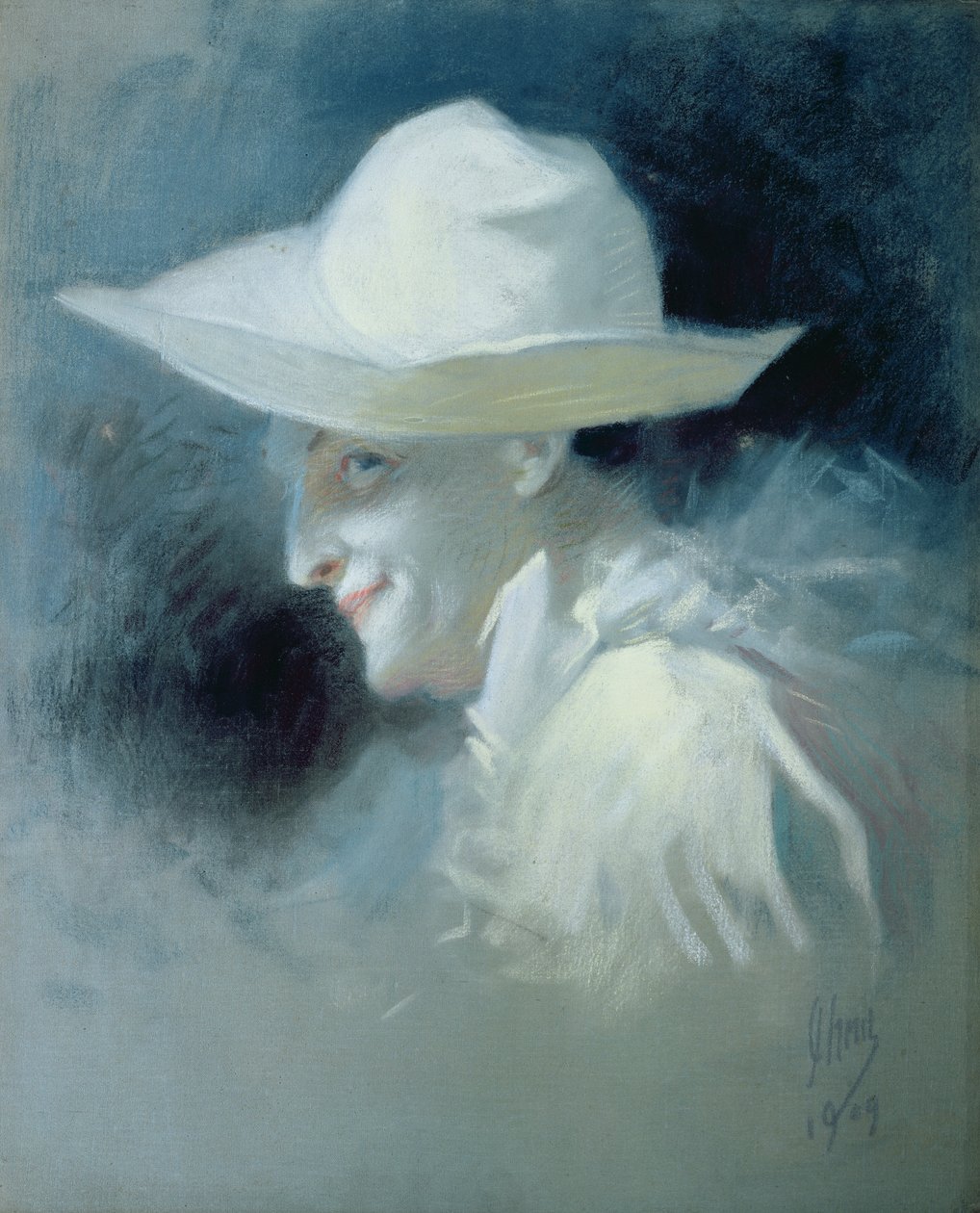 Mimkonstnären Georges Wague som Pierrot, 1909 av Jules Cheret