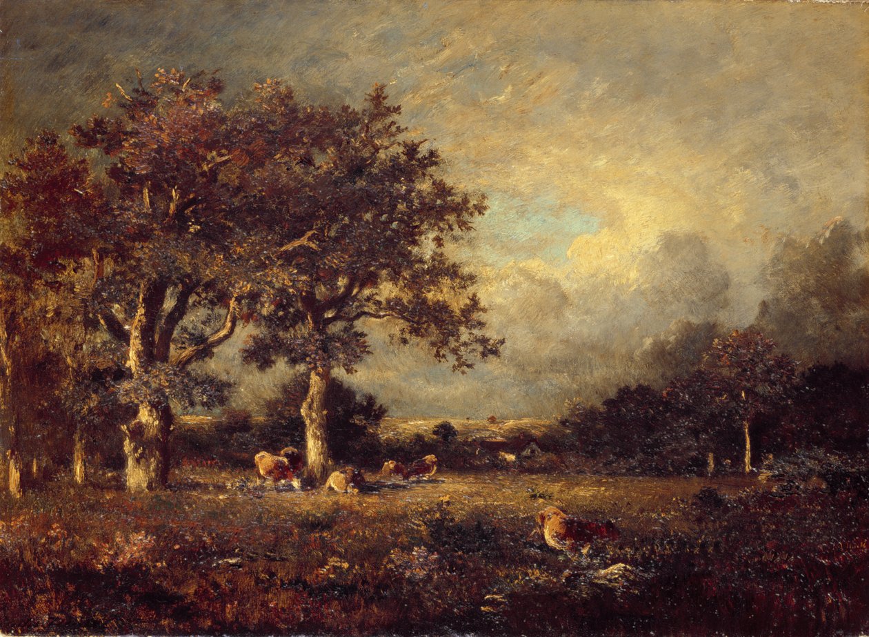 Landskap med kor, 1870-tal av Jules Dupré