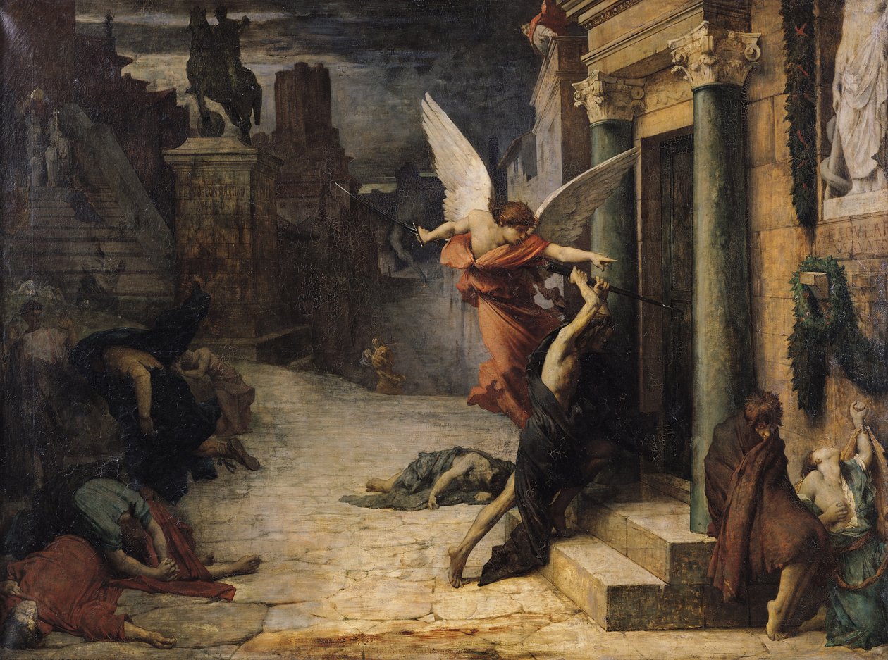 Pesten i Rom, 1869 av Jules Elie Delaunay