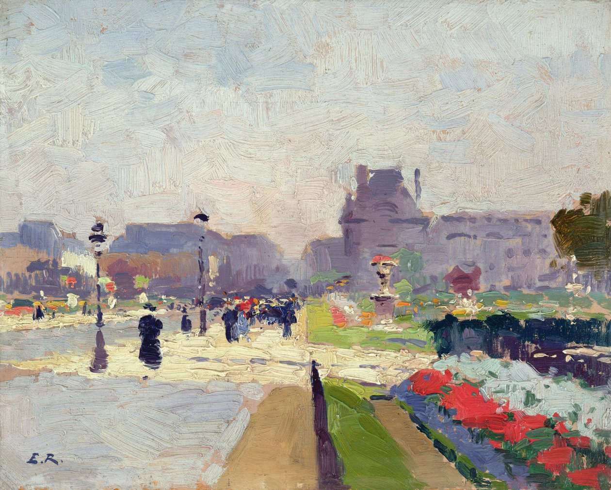 Avenue Paul Deroulede, Tuilerierna, Paris av Jules Ernest Renoux
