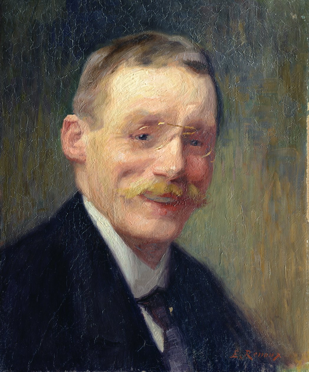 Självporträtt, leende av Jules Ernest Renoux
