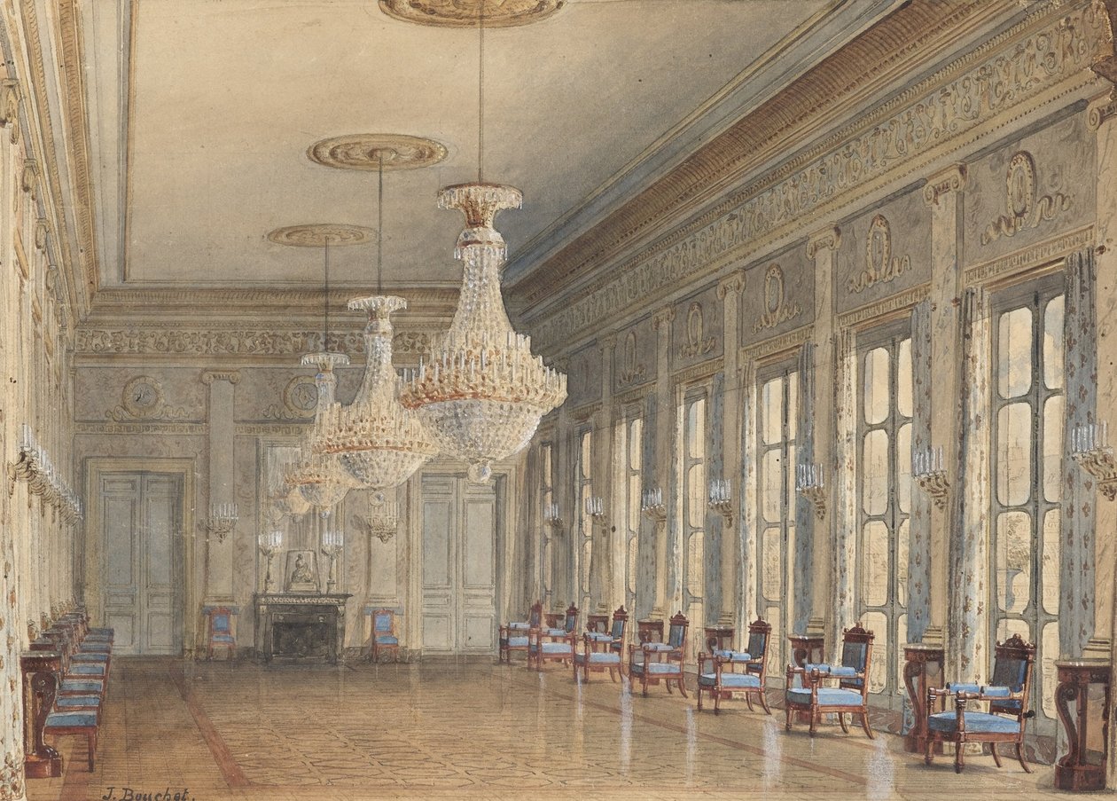 Salongen i Montpensier Wing, Palais Royal av Jules Frédéric Bouchet
