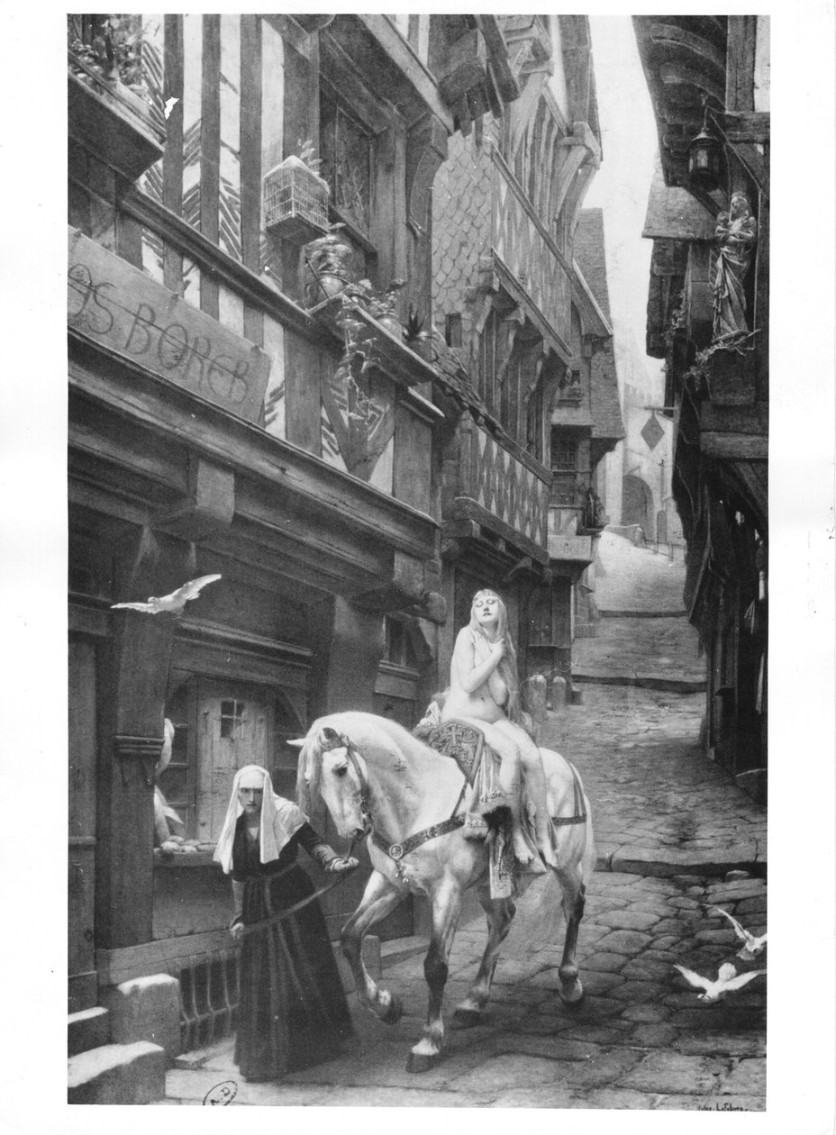 Lady Godiva rider genom gatorna i Coventry av Jules Joseph Lefebvre