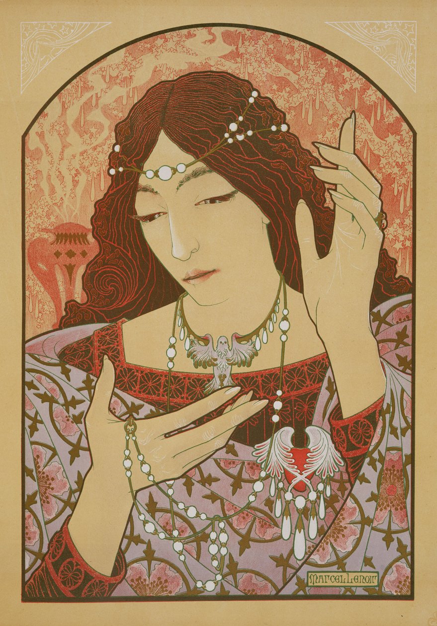Åkallan till Madonnan av Green Onyx, från LEstampe Moderne, publicerad Paris 1897-99 av Jules Marcel Lenoir