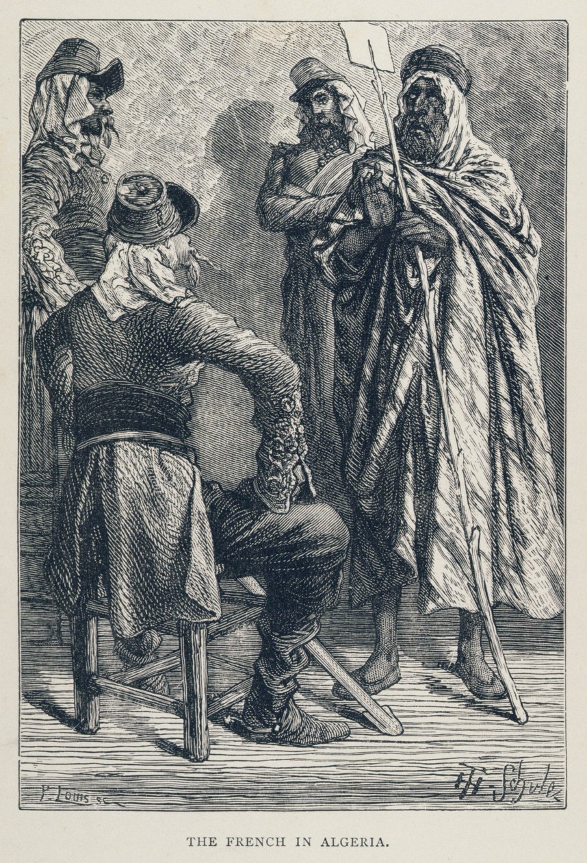 Fransmännen i Algeriet, graverade av P. Louis (1800-talet), från 