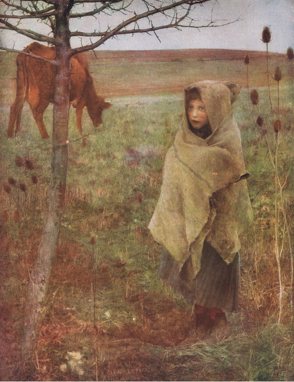 Poor Warbler, Bibbys Annual, 1916-1917 av Jules after Bastien Lepage