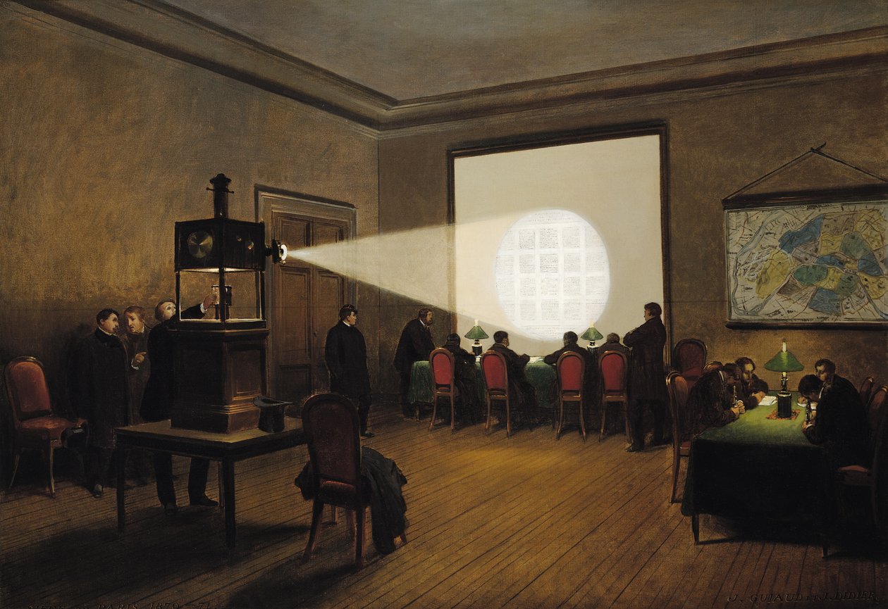 Sändning av telegrafer vid Centraltelegrafverket, november 1870 av Jules Didier