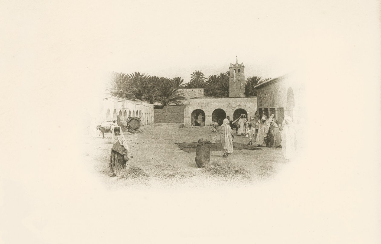 En av Jules Gervais-Courtellemonts vyer över Algeriet (svartvitt foto) av Jules (after) Gervais-Courtellemont