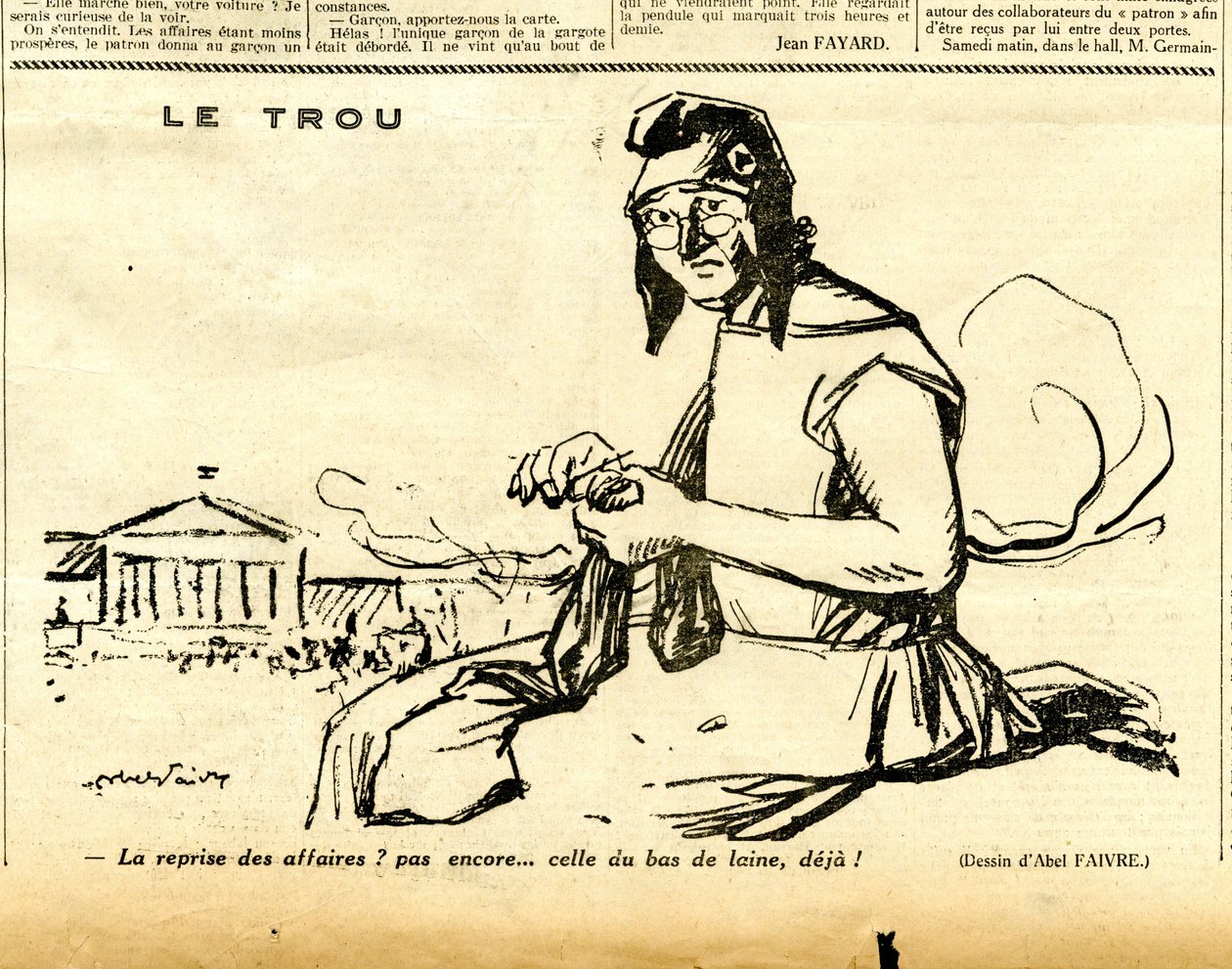Uppriktig, satirisk i svartvitt av Jules Abel Faivre
