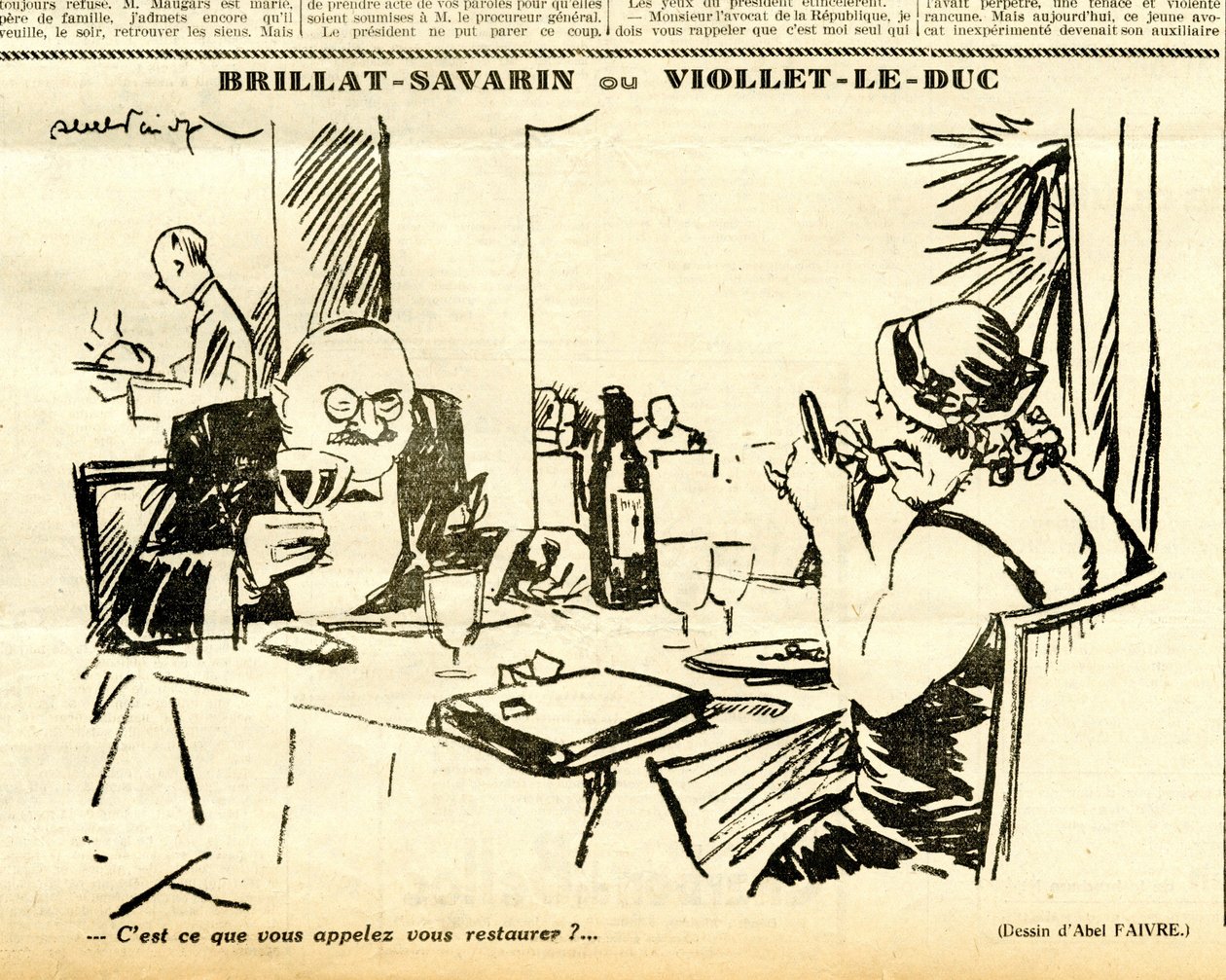 Uppriktig, satirisk i svartvitt av Jules Abel Faivre