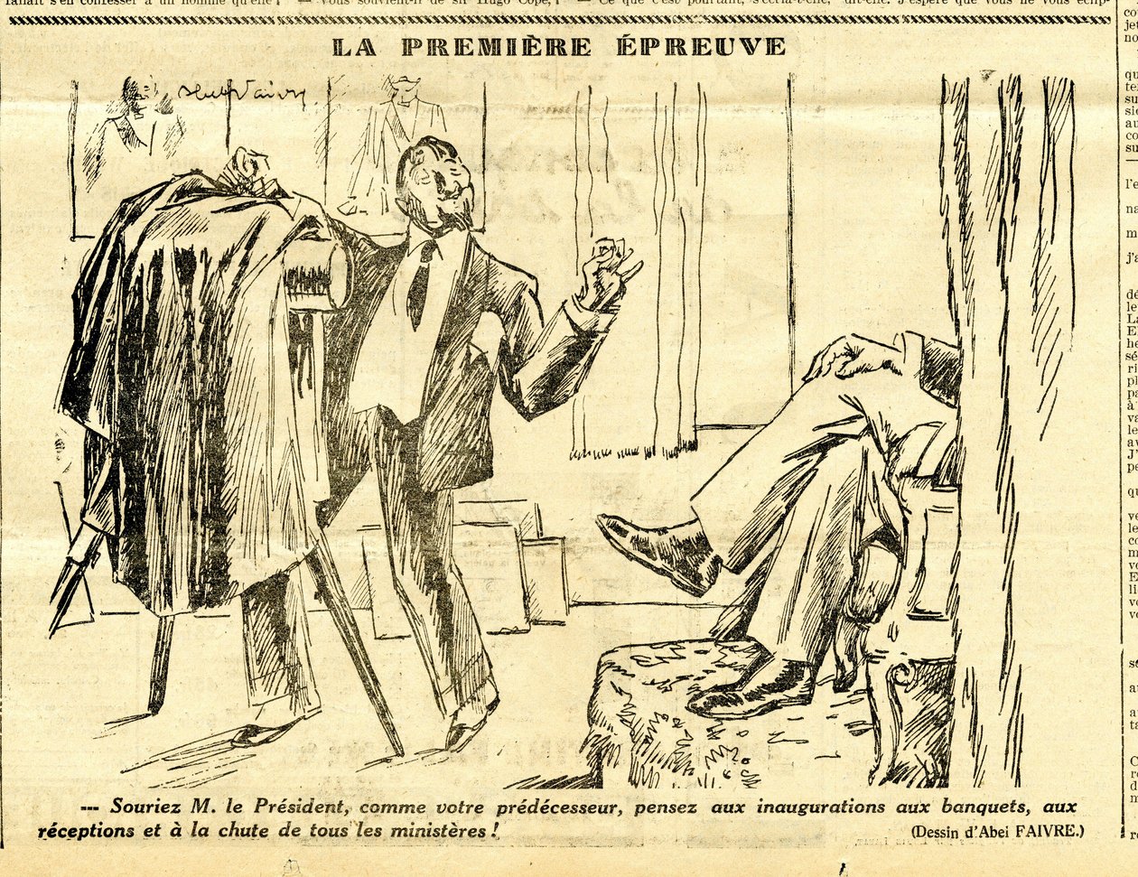 Uppriktig, satirisk i svartvitt av Jules Abel Faivre