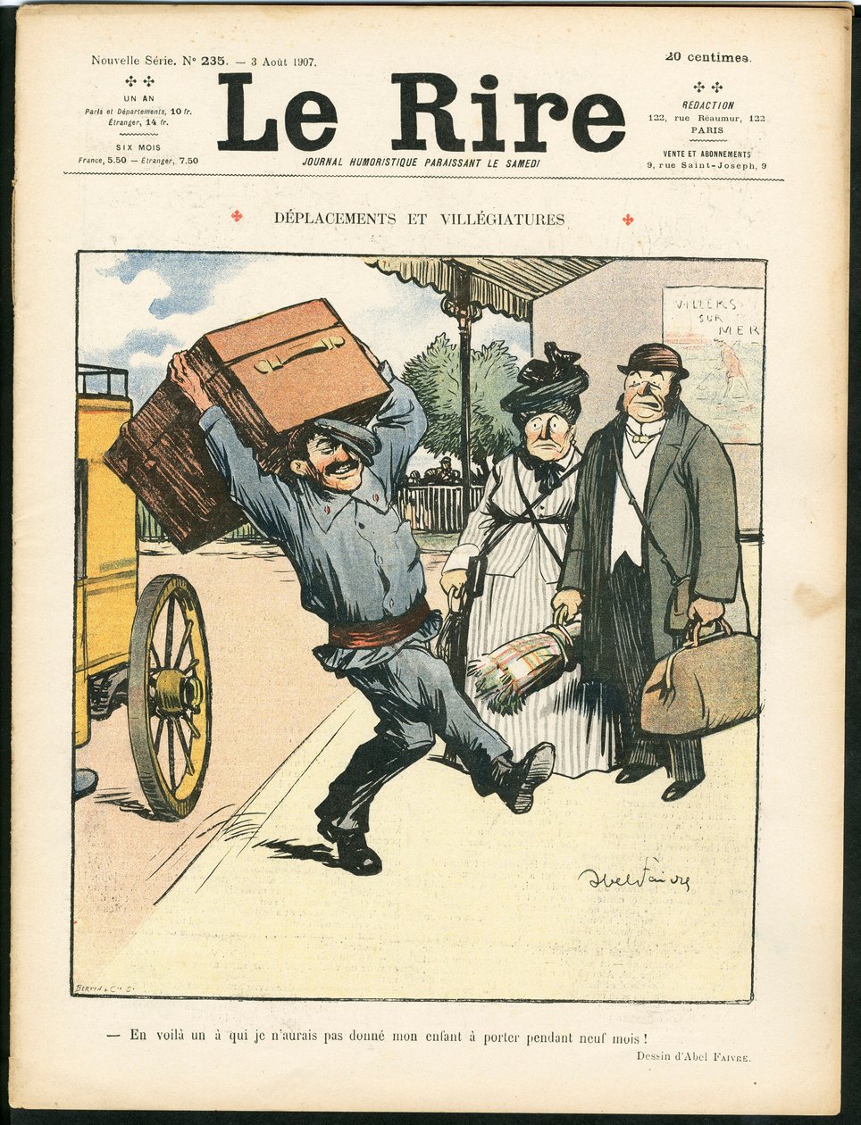 Omslag till "" Le Lire "", Color Satirical av Jules Abel Faivre