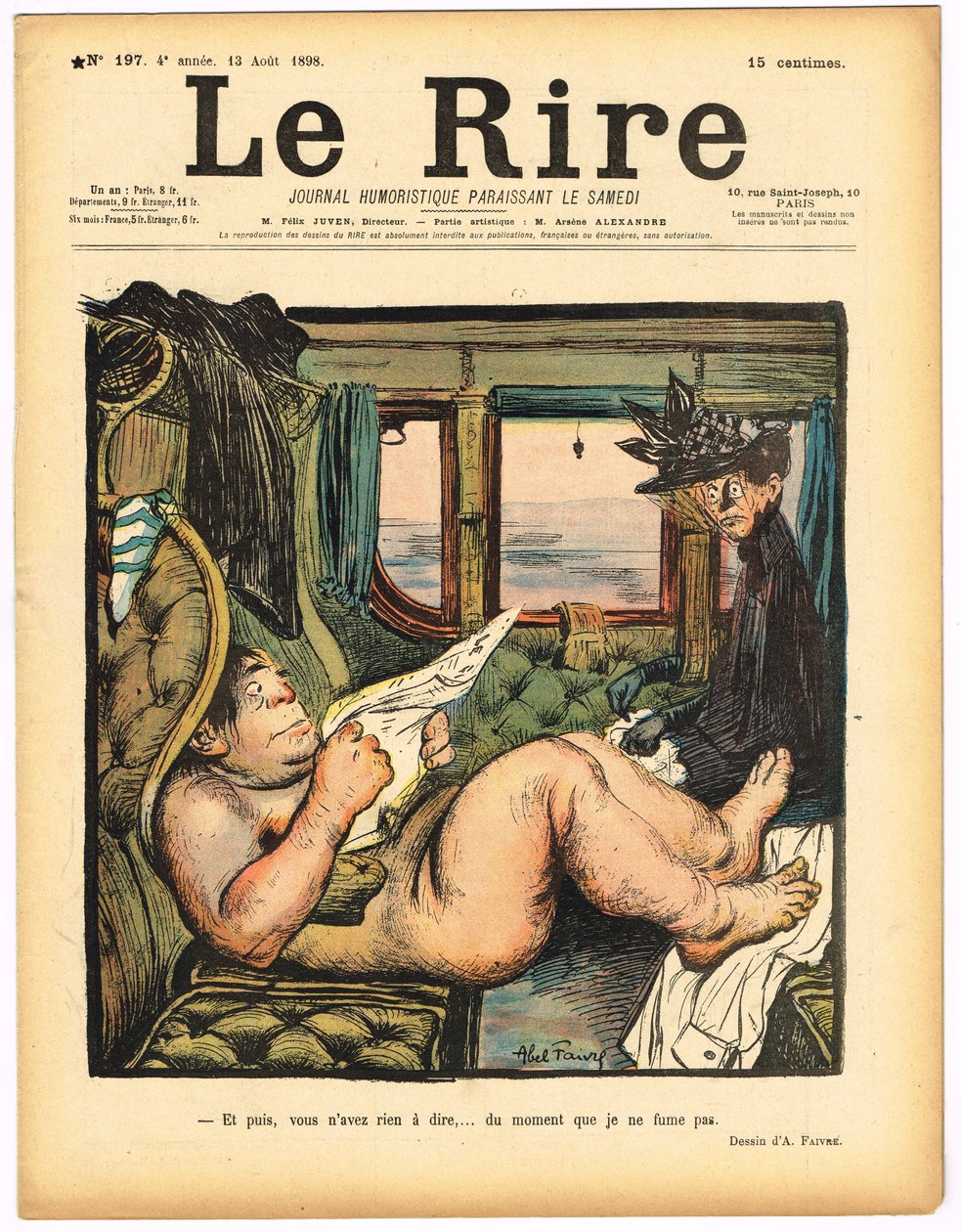 Omslag till "" The Laughter "", Satirical in Colors av Jules Abel Faivre