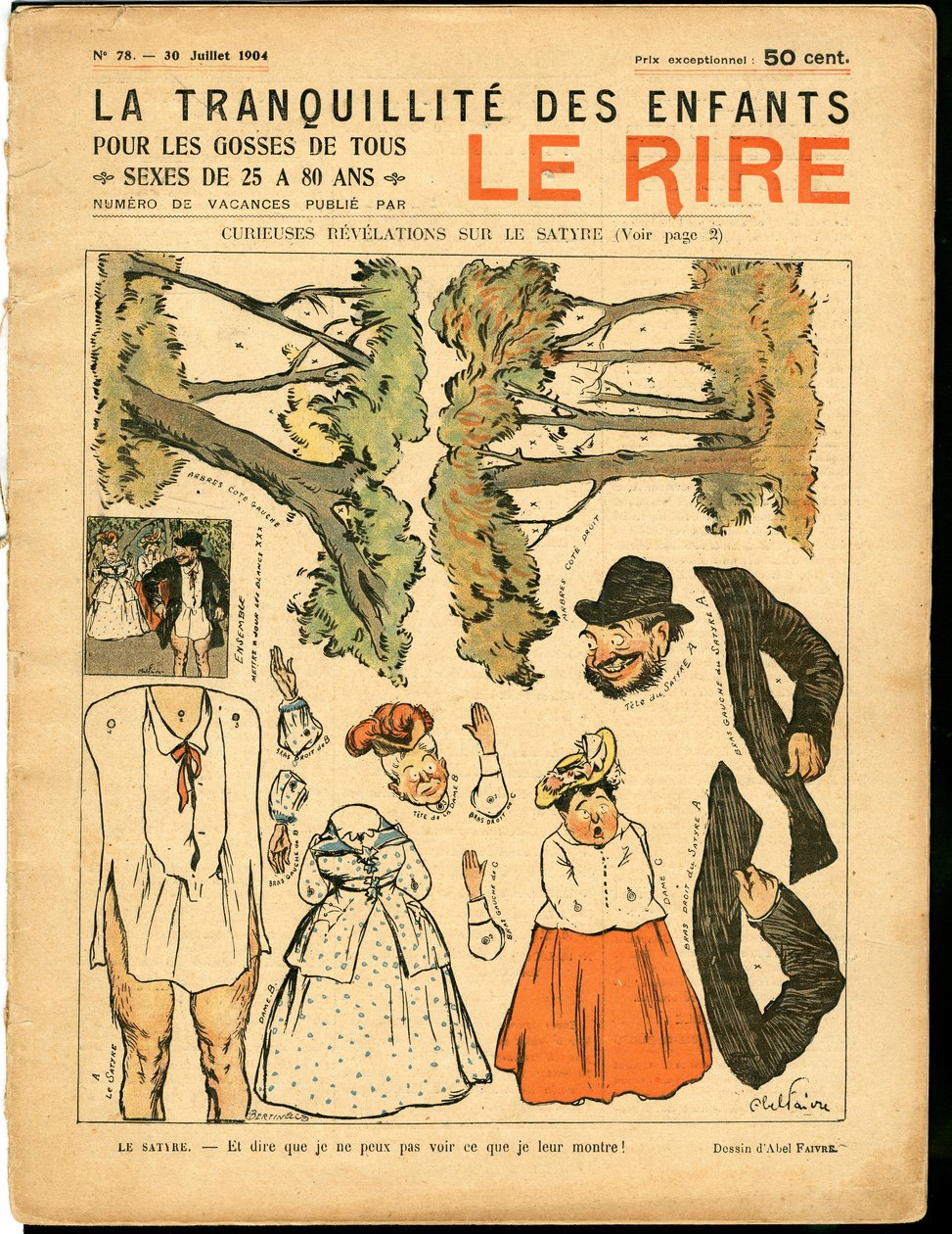Omslag till "" The Laughter "", nummer 78, Satirical in Colors av Jules Abel Faivre