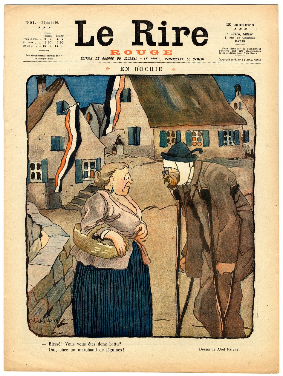 Omslag till "" The Red Laughter", Satirical in Colors av Jules Abel Faivre
