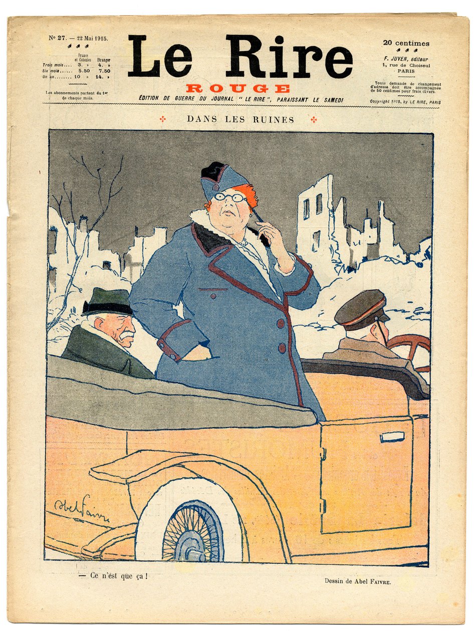 Omslag till "" The Red Laughter", Satirical in Colors av Jules Abel Faivre