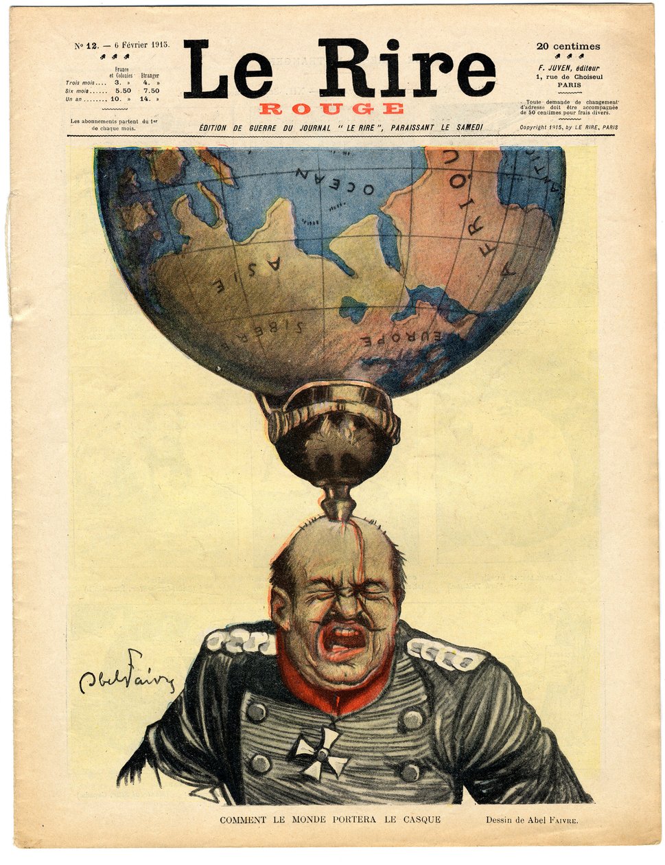 Omslag till "" The Red Laughter", Satirical in Colors av Jules Abel Faivre