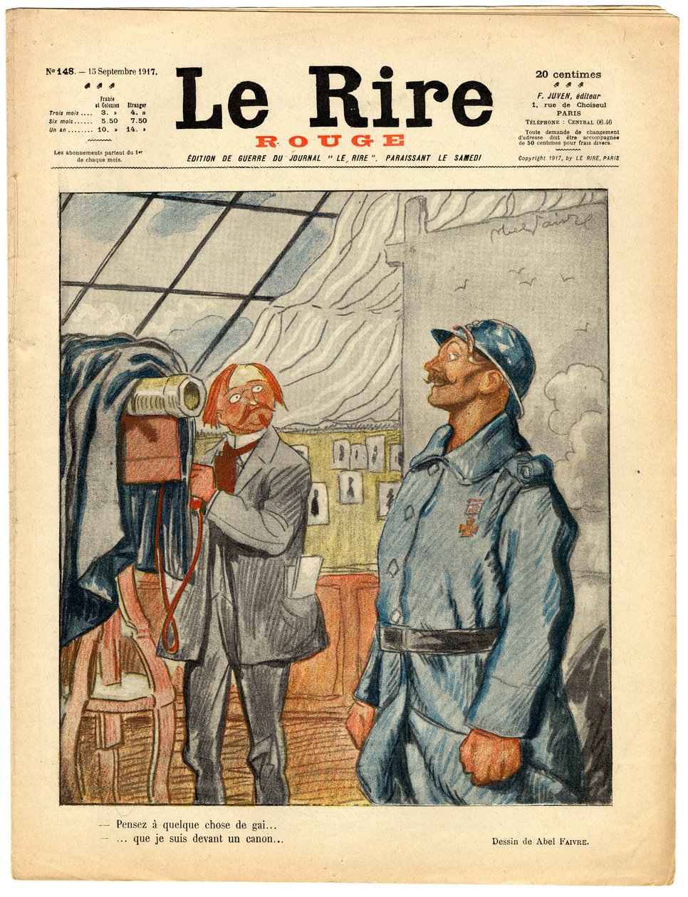 Omslag till "" The Red Laughter", Satirical in Colors av Jules Abel Faivre