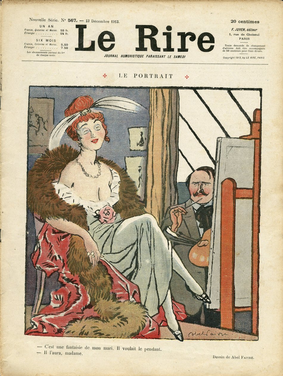Illustration av Abel Faivre (1867-1945) för omslaget till Le Lire av Jules Abel Faivre