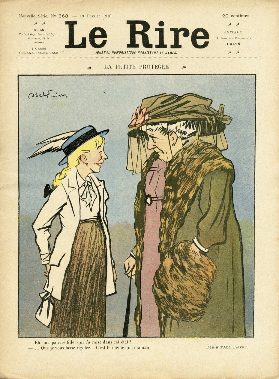 Illustration av Abel Faivre (1867-1945) för omslaget till Le Lire av Jules Abel Faivre