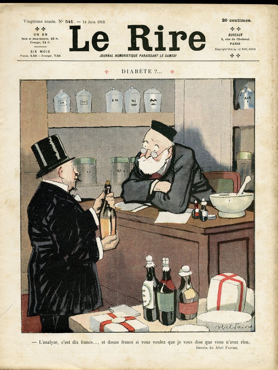 Illustration av Abel Faivre (1867-1945) för omslaget till Le Rire av Jules Abel Faivre