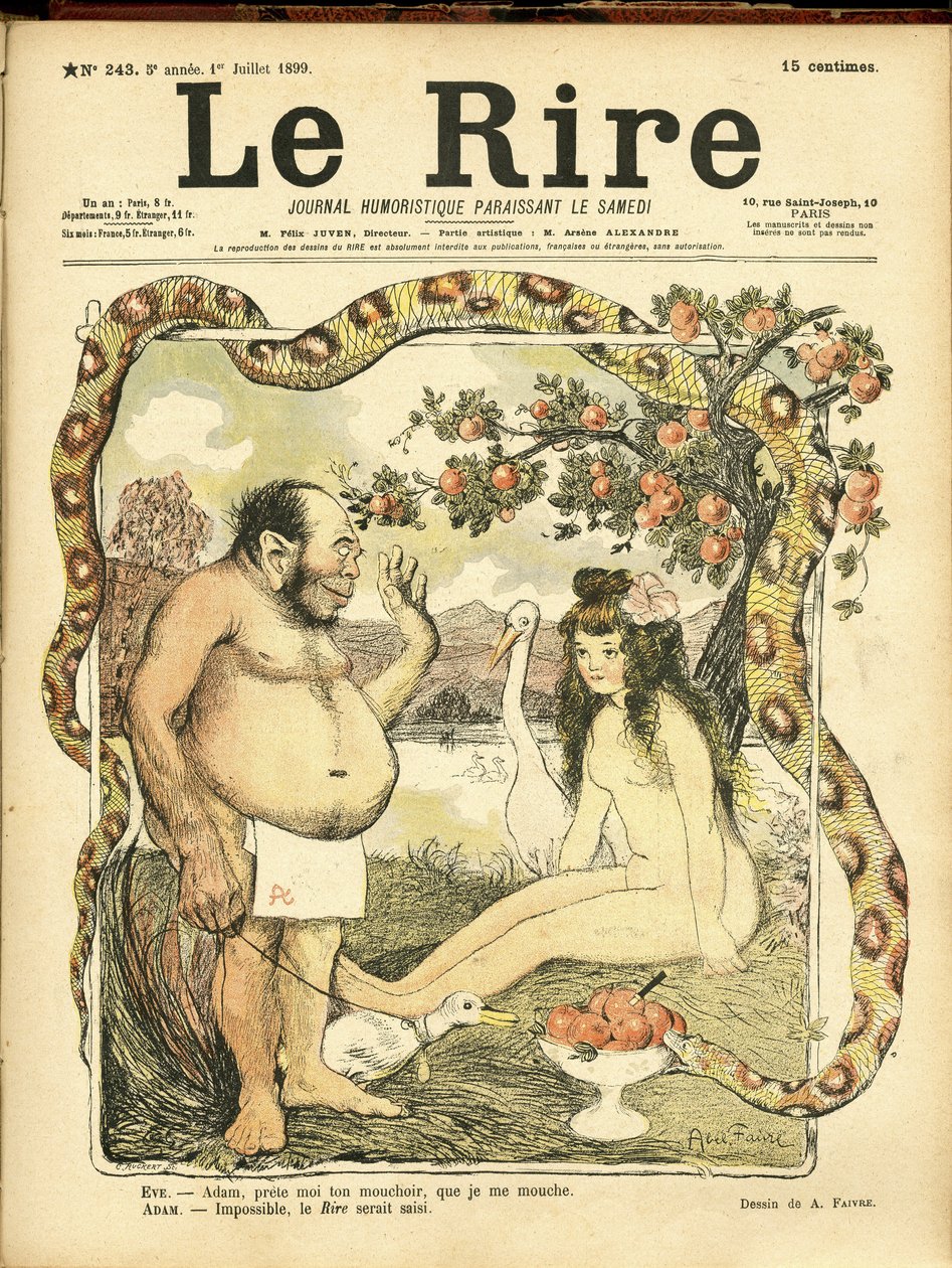 Illustration av Abel Faivre (1867-1945) för omslaget till Le Rire, nr 243 av Jules Abel Faivre