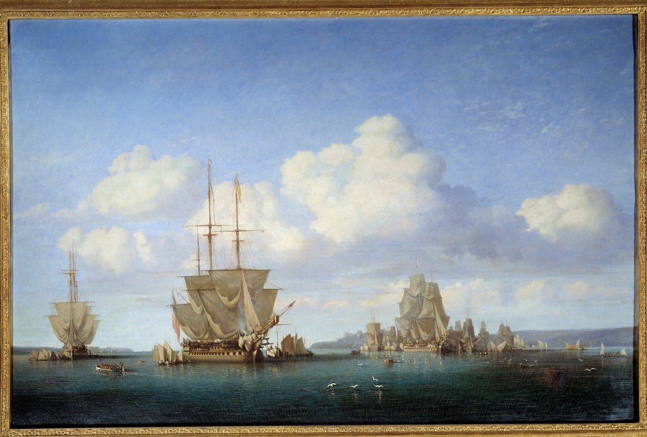 Brestbukten 1844 Målning av Jules Achille Noel (1815-1881) 1844 Rouen, Museum of Fine Arts av Jules Achille Noel