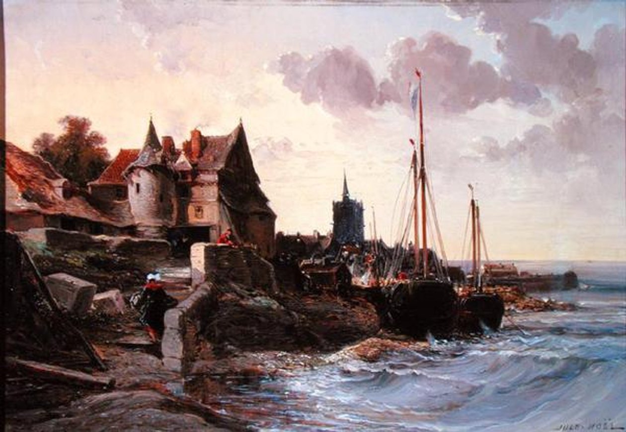 Souvenir de Douarnenes (olja på duk) av Jules Achille Noel