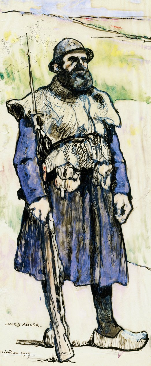 Soldat i Verdun av Jules Adler