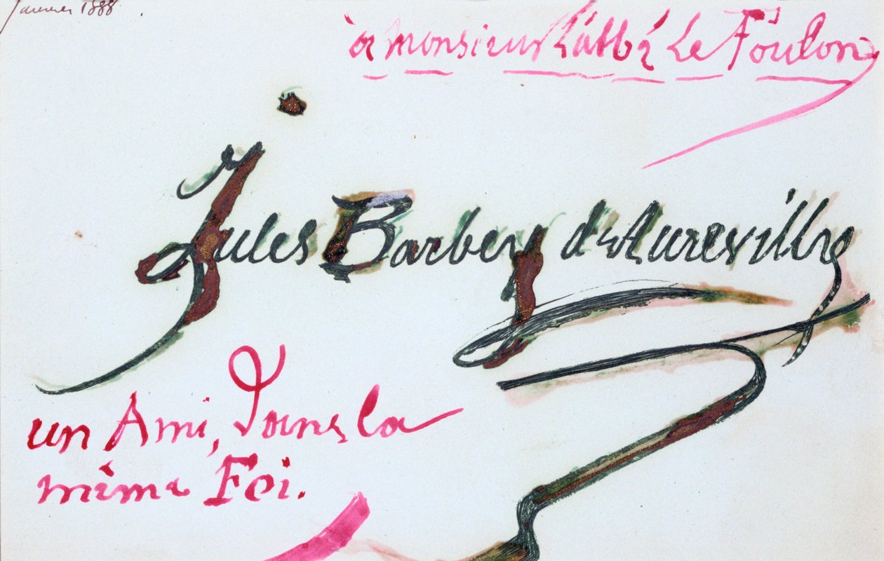 Signatur av Jules-Amedee Barbey d