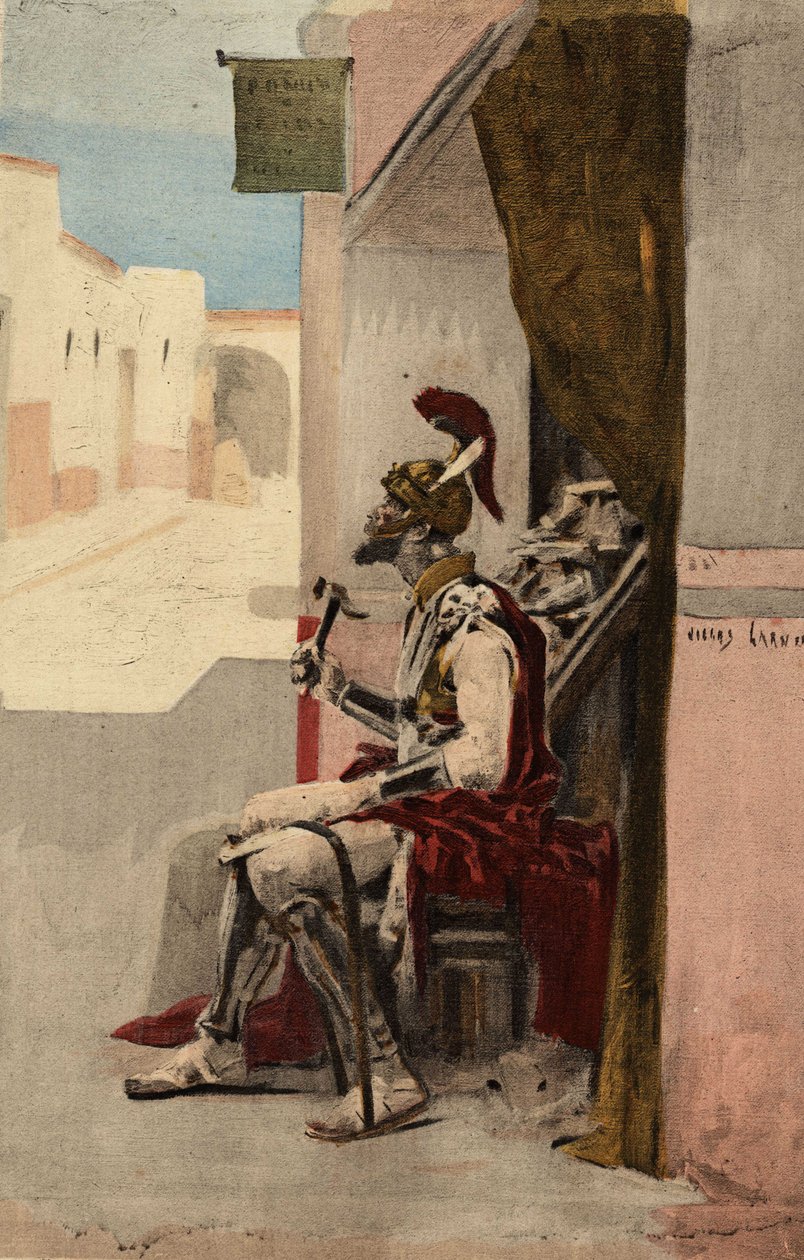 Romulus. Pantagruel. Illustration av Jules Garnier. I "Rabelais och Jules Garniers verk". av Jules Arsene Garnier