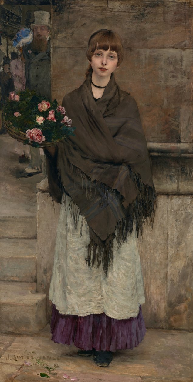 Blomsterförsäljare i London av Jules Bastien Lepage