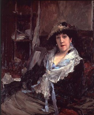 Porträtt av Madame Jeanne Samary (olja på duk) av Jules Bastien Lepage