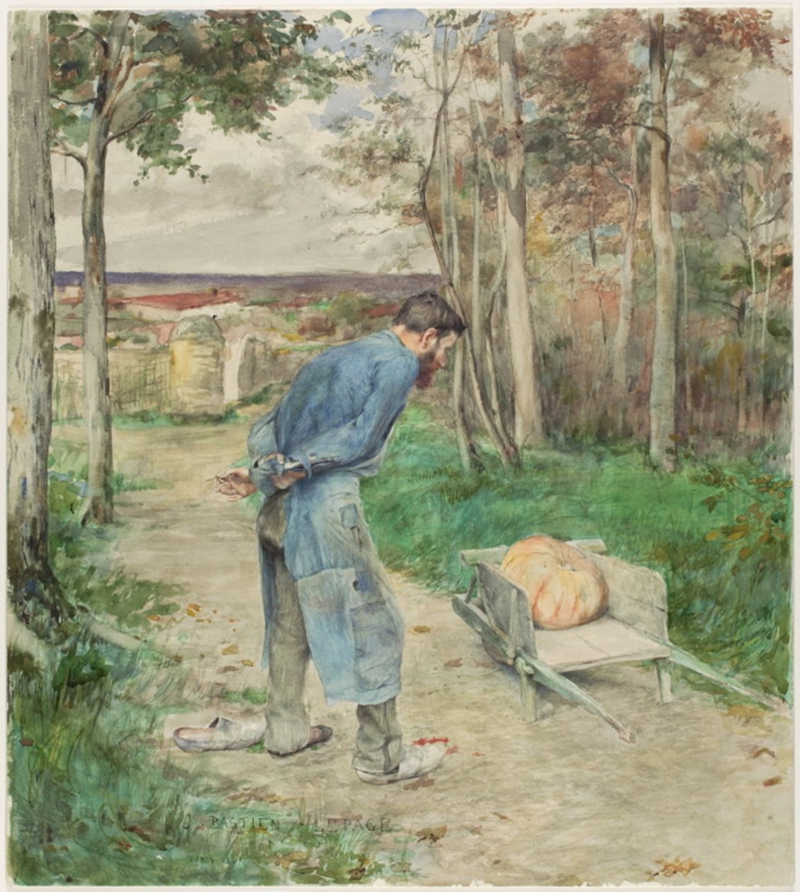 Ekollonet och pumpan av Jules Bastien Lepage