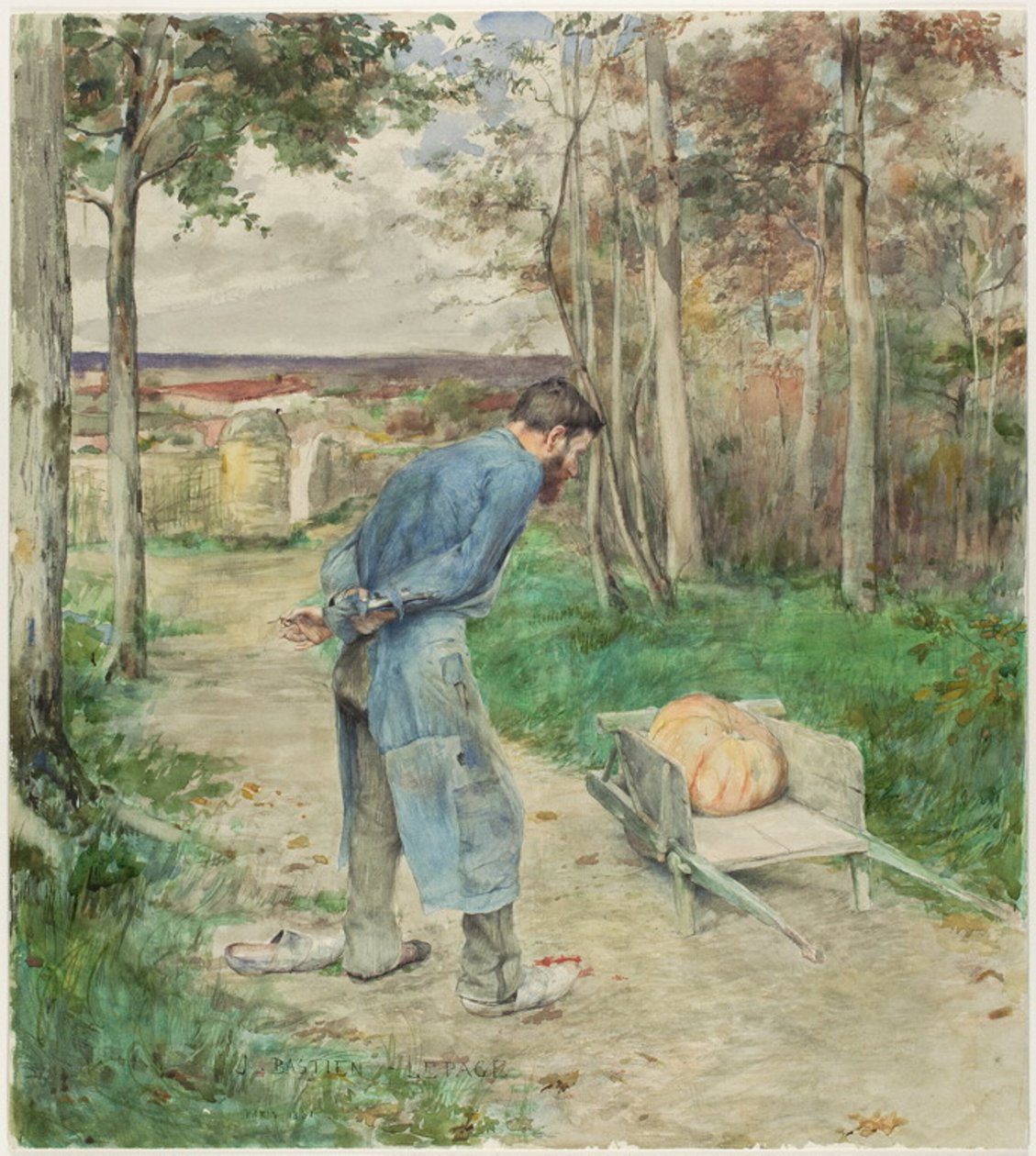 Ekollonen och pumpan av Jules Bastien Lepage