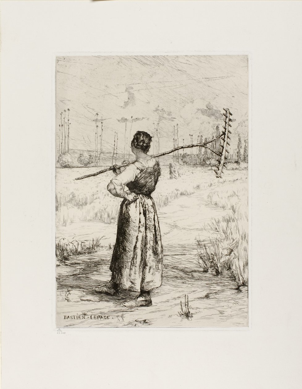 Återkomsten från fältet, 1878 av Jules Bastien Lepage