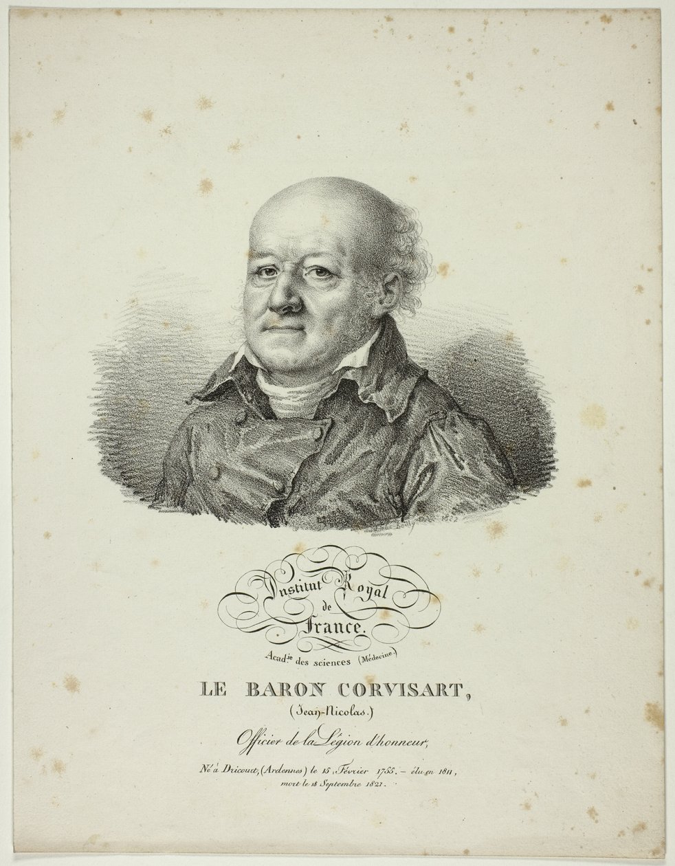 Porträtt av Jean-Nicolas, baron Corvisart av Jules Boilly