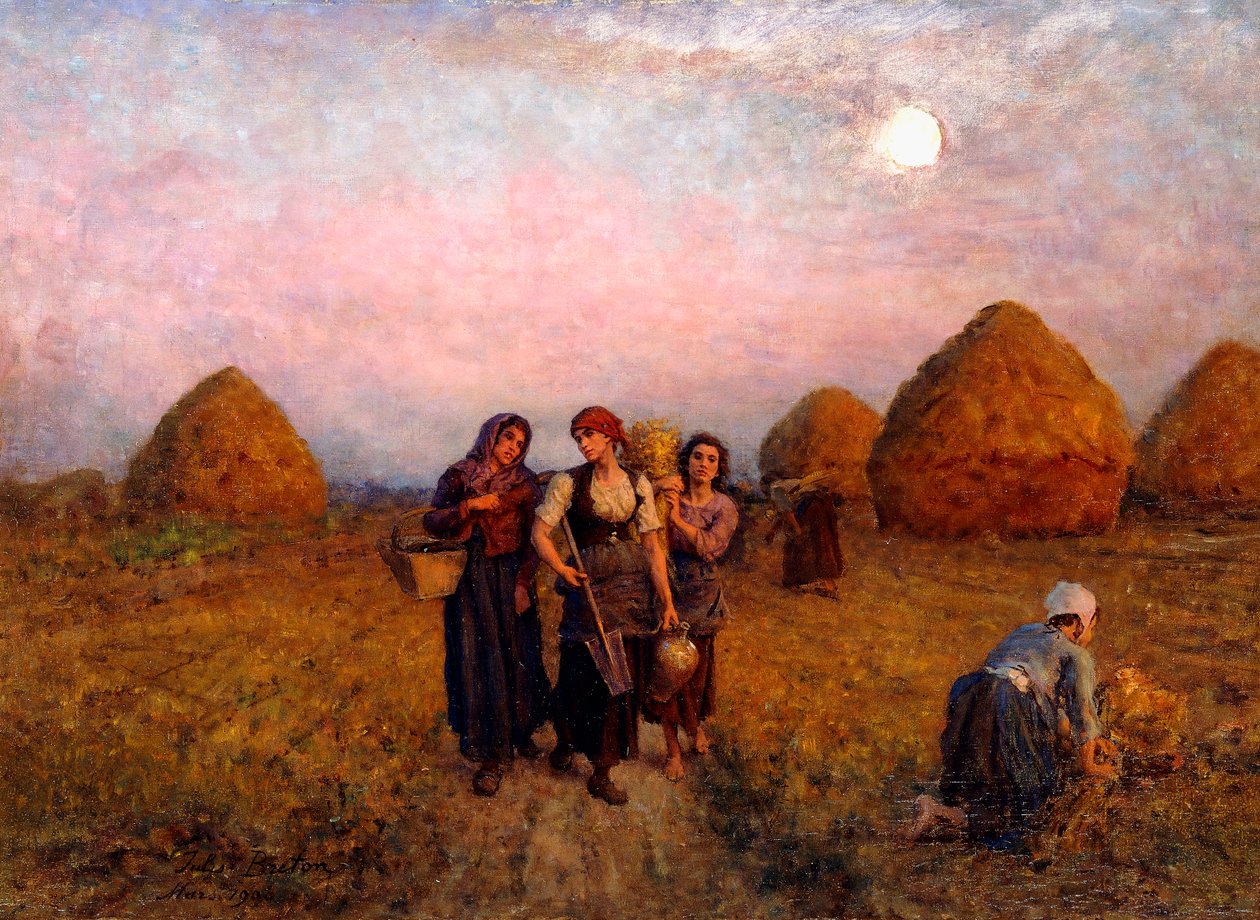 Gryningsarbete, 1900 av Jules Breton