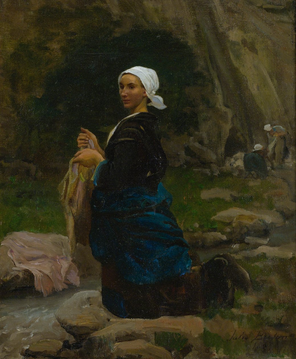 Washerwoman i Bretagne av Jules Breton