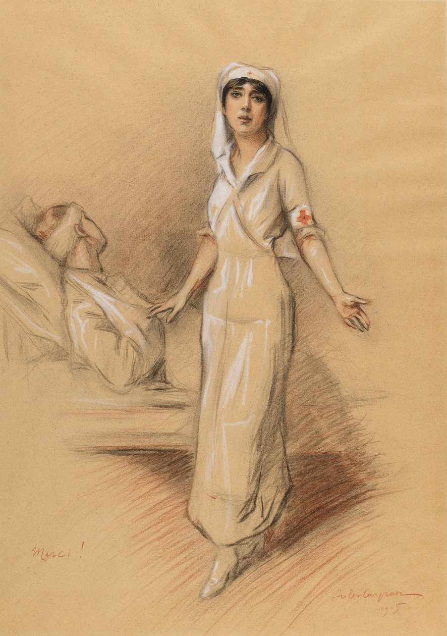 Sjuksköterska och patient av Jules Cayron