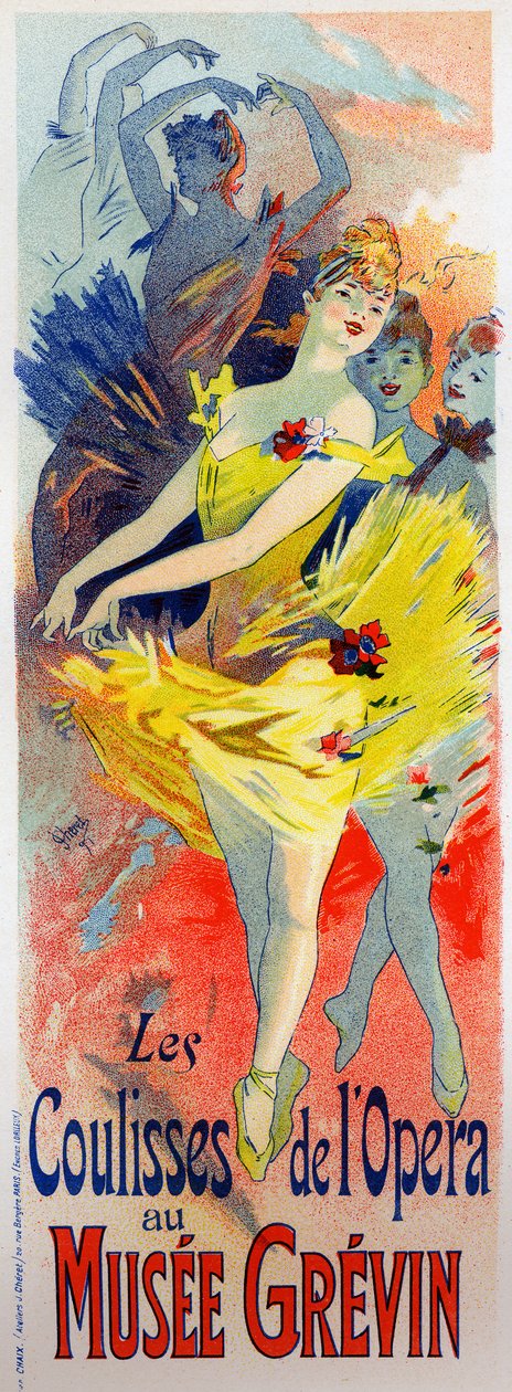 Konst. Underhållning. Dansare på Operan i Paris. Affisch av Jules Cheret, Frankrike av Jules Cheret