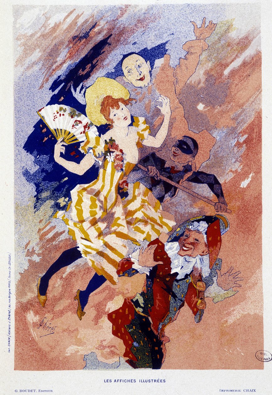 Karneval - av Jules Cheret, cirka 1890 av Jules Cheret